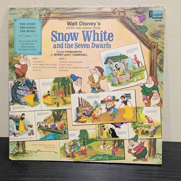 Disney Snow White Vinyl Record - Multicolor - Picture 2 of 5